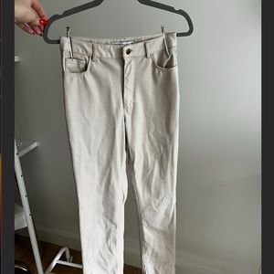 Nude Zara Leather Leggings